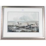 Rex James, (British Contemporary) Rocky Pool, Dartmoor, signed watercolour, 52cm x 34cm