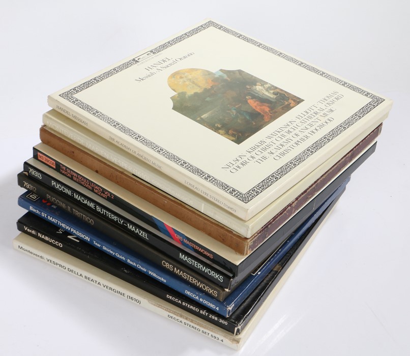 9 x Classical LP box sets to include The Bach Choir/Sir David willcocks - JS Bach : St Matthew