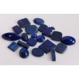 Loose lapis lazuli, 102ct (qty)