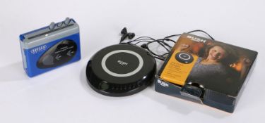 Reflex XF102 personal stereo cassette player, in blue, together with a Bush jog proof portable CD