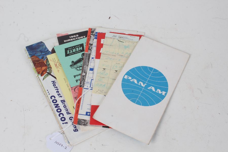 Collection of ephemera relating to Texas 1963, to include the Pan Am flight paperwork, a map Dallas, - Image 2 of 2