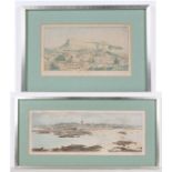 Two pencil signed limited edition coloured etchings, each depicting St Malo, 10/50 and 37/50, each