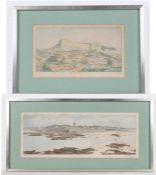 Two pencil signed limited edition coloured etchings, each depicting St Malo, 10/50 and 37/50, each