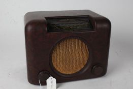 Bush bakelite cased radio - sold as collectors item, 30.5cm wide