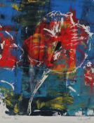 Chinwe Chukwuogo-Roy (1975-2012) Poppies VI 2002, pencil titled and signed monoprint, 39cm x 48cm