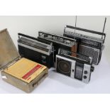 Collection of 20th Century portable radios, to include a Philips RL 230, Roberts R, Pye model
