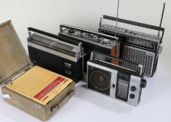 Collection of 20th Century portable radios, to include a Philips RL 230, Roberts R, Pye model