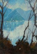 Giuseppe Biraghi (20th Century Italian school) Lago di Como Cadenabbia, signed oil on board,