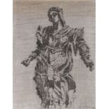 Sigmund Pollitzer (British, 1913-1982) Statue, signed and dated 70, pen and wash, 51cm x 66cm Born