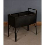 Mid 20th century loom crib, painted in black, 77cm wide x 79cm high