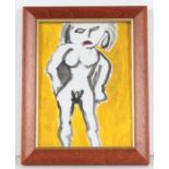 Tyrel Broadbent (b. 1954), study of a nude figure, signed and dated '89 to bottom right, housed