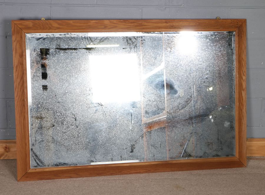 Large 20th Century wall mirror, with a bevelled glass plate, 108cm x 165cm