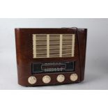 Mid 20th century Strad radio, housed within a walnut case, 42.5cm wide