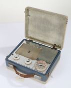 Mid 20th century Pye radio, having hinged lid enclosing a chrome radio, 24cm wide