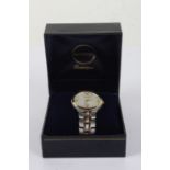 Sekonda Classique gentleman's stainless steel and gilt wristwatch, the signed linen effect dial with