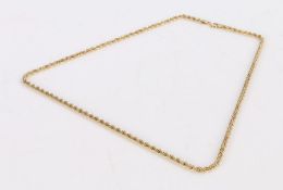 9 carat gold necklace, 51cm long, 4.3g