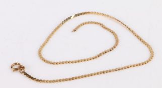 9 carat gold necklace formed from S form links (broken), 5.3g