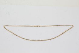 9 carat gold chain link necklace, 54cm long, 9.5g