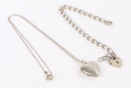 Two Silver lockets in a heart shape, gross weight 12.9g - VENDOR TO COLLECT 13.08.21, IN SAFE - MG