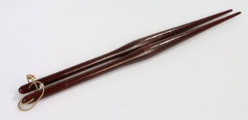 19th Century glove stretchers, 46cm long