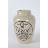 Large Virol jar, Virol a preparation of Bone - Marrow an ideal Fat Food for Children & Invalids,