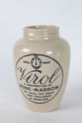 Large Virol jar, Virol a preparation of Bone - Marrow an ideal Fat Food for Children & Invalids,