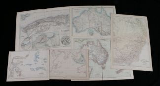Australia, New Zealand and other maps, to include Queensland, South Wales and Victoria, Australia
