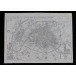 The Dispatch Atlas map, "Plan of Paris & the surrounding communes shewing the fortifications & all