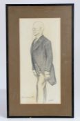 David Low (1891-1963), Portrait of John Galsworthy, novelist and playwright, pencil, signed and