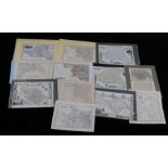 Yorkshire, a collection of twelve maps, to include North, East and West Riding, some mounted (12)