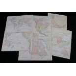 J. Bartholomew, coloured map engravings, The World on Mercator's Projection, Oceania and Pacific