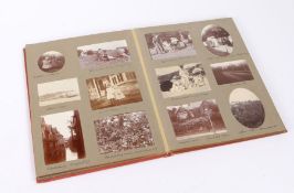 Early 20th Century photograph album, containing black and white photographs including Swanage,