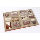 Early 20th Century photograph album, containing black and white photographs including Swanage,