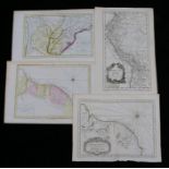 Four French maps, "Carte du Paraguay", "Carte de la Guyane", "Carte de la Guiane", "Carte du