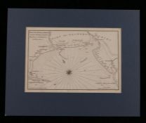 William Morris, map engraving "Swansea, Neath, Aberafon and the Mumble Flats; Bay, Bars and