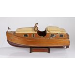 Apprentice model of a Norfolk Broads motor cruiser "RED LINE A217", made by RRE Morse, Potter