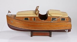 Apprentice model of a Norfolk Broads motor cruiser "RED LINE A217", made by RRE Morse, Potter