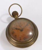 German novelty wall clock in the form of a pocket watch, 14cm wide, 22cm high