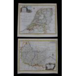 Eman Bowen for Mr Tindal's continuation of Mr Rapin's history, two coloured map engravings,