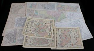 W & A.K. Johnston, coloured maps, to include Asia, Egypt Arabia Petraea and Lower Nubia, Turkey in