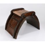 North African camel saddle, with a removable hide seat, 60cm wide and 39cm high