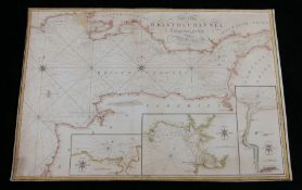 William Heather, coloured map engraving, "A New Chart of Bristol Channel Reduced from the Best