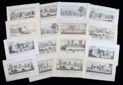 Yorkshire, a collection of plates depicting landscape scenes, to include Knaresborough Castle, Easby