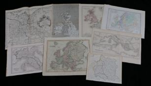 Great Britain and Europe maps, to include Eman Bowen map of Germany, North Italy, British Isles,