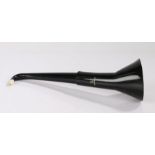 Eschmann collapsible ear trumpet, marked 1202 OL 370, 30cm long fully extended