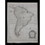 R.W. Seale, 18th Century map engraving, "A MAP OF SOUTH AMERICA,  with all the European