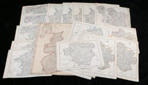 Collection of twenty British county maps, to include The Dispatch Atlas, Monmouthshire,