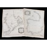 Tindal, two ocean charts, "A Correct Chart of the German Ocean...", "A Correct Chart of the Bay of