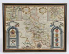 John Speed, circa 1610, Buckingham both Shyre and Shire towne described', dated 1610, the double