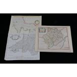 Robert Morden, original map engraving, South Wales, 45.5cm x 39cm, Robert Morden, original